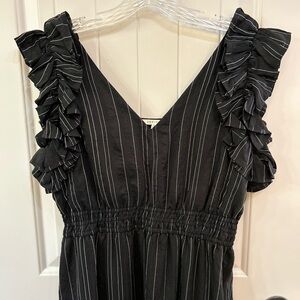 JODIFL Black and White Striped Maxi Dress - Never Worn!